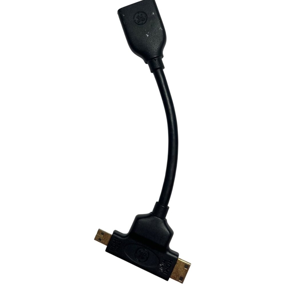 GE HDMI Adapter Micro/Mini To Standard HDMI Female Connector A424